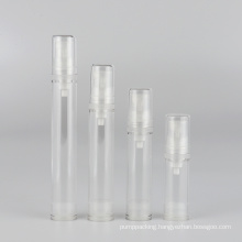 5ml 10ml 12ml 15ml low MOQ clear plastic airless bottle with mist pump in stock transparent sprayer bottle